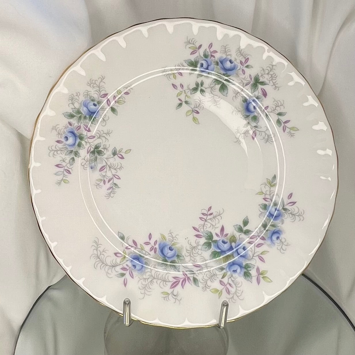 'Blue Blossom' Vintage Royal Albert Teacup & Saucer | Elegant Garden Inspired Bone China Teacup Set