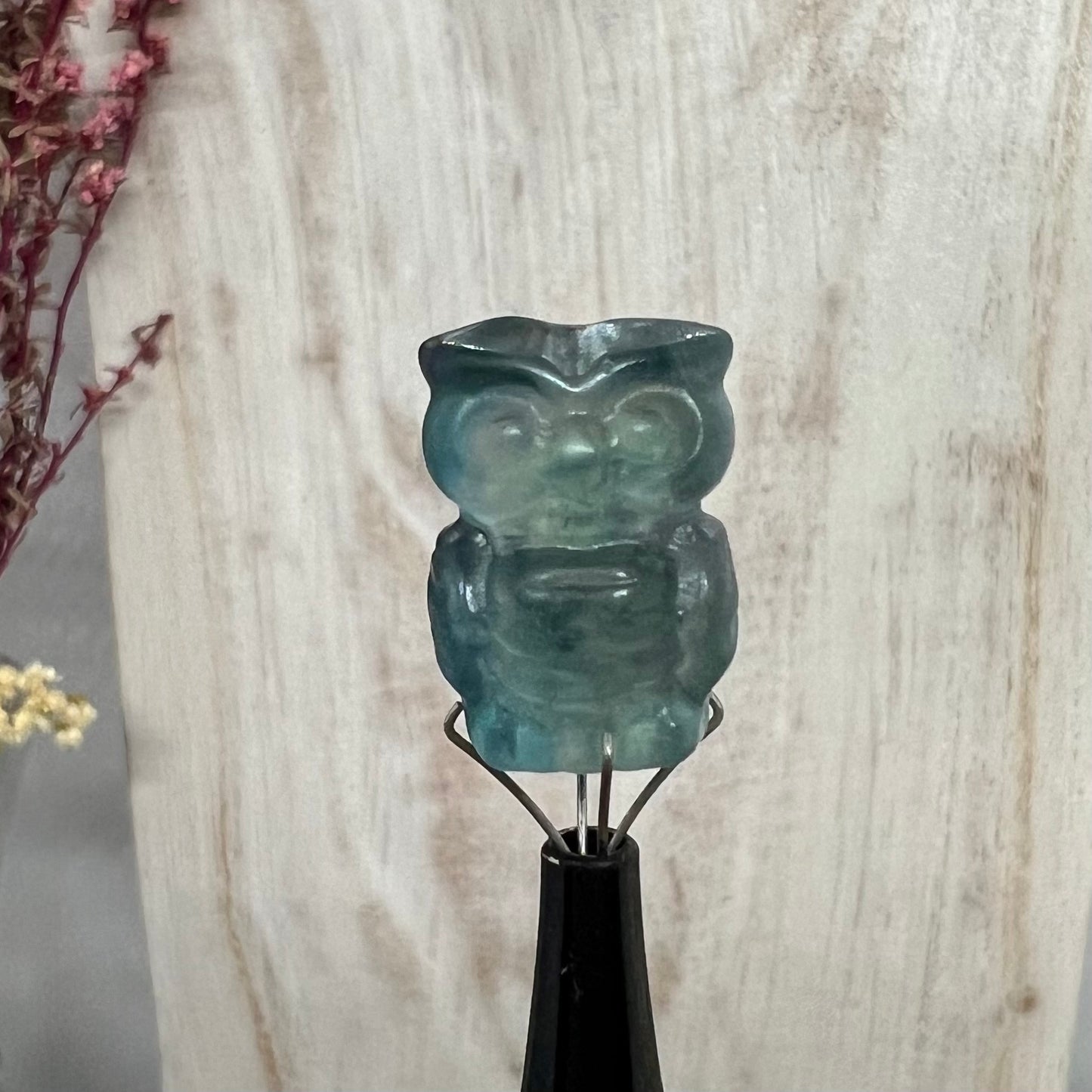 Mini Fluorite Carving: Owl