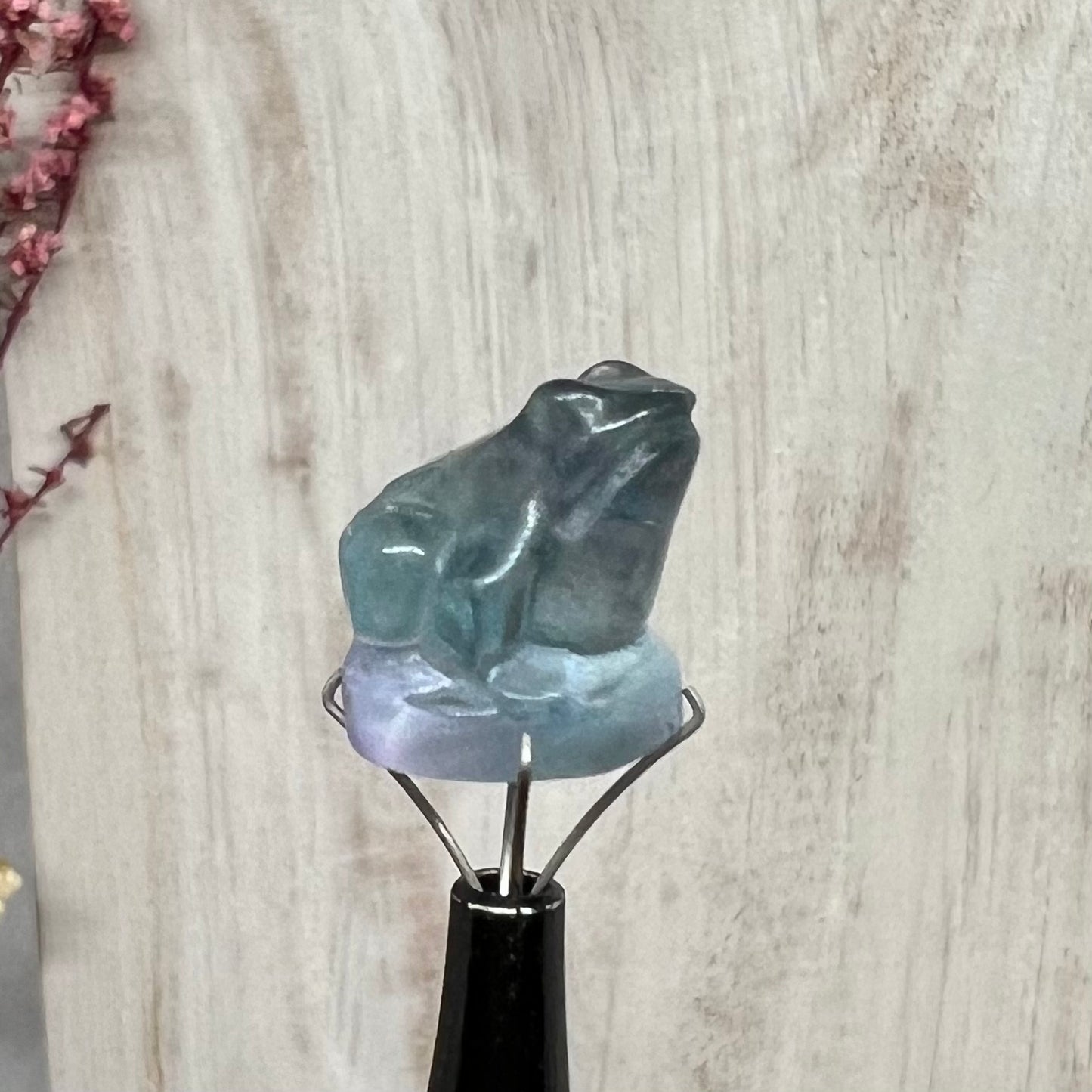 Mini Fluorite Carving: Blue Frog