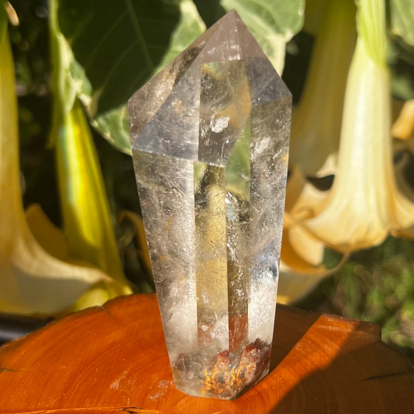 Garden Quartz Polished Point | Inclusion Hyaline Quartz | Brazil