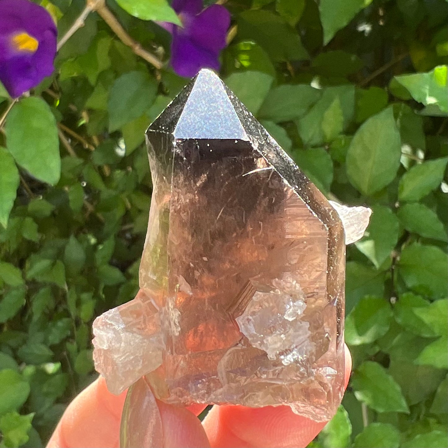 Manifestation Quartz | Smoky Quartz Point with complete Penetrator | Inner Child Quartz