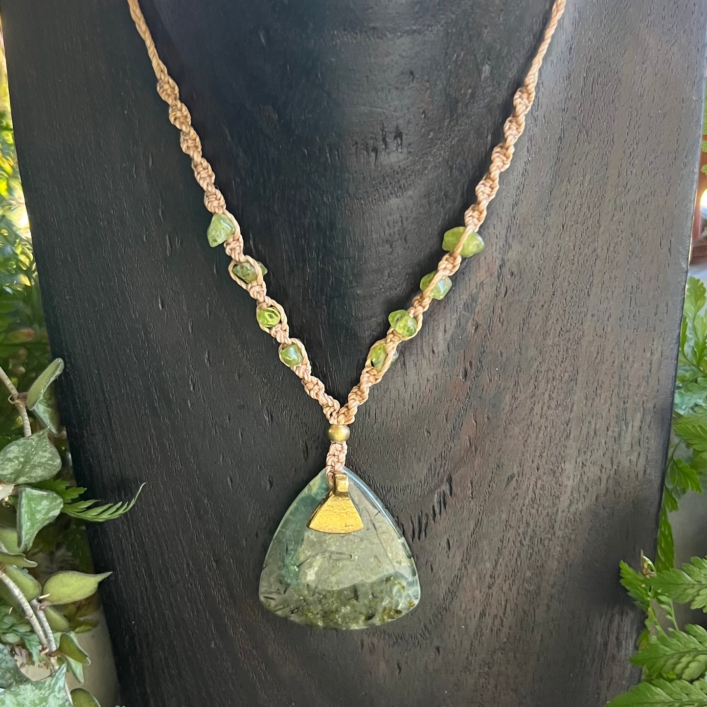 Prehnite and Peridot Necklace