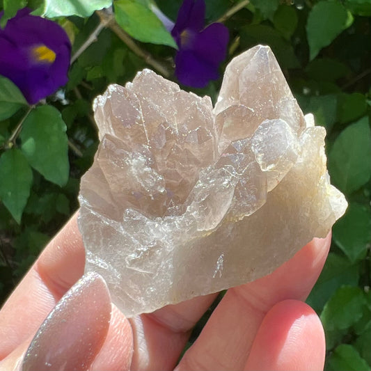 Small Silvery Smoky Quartz Cluster