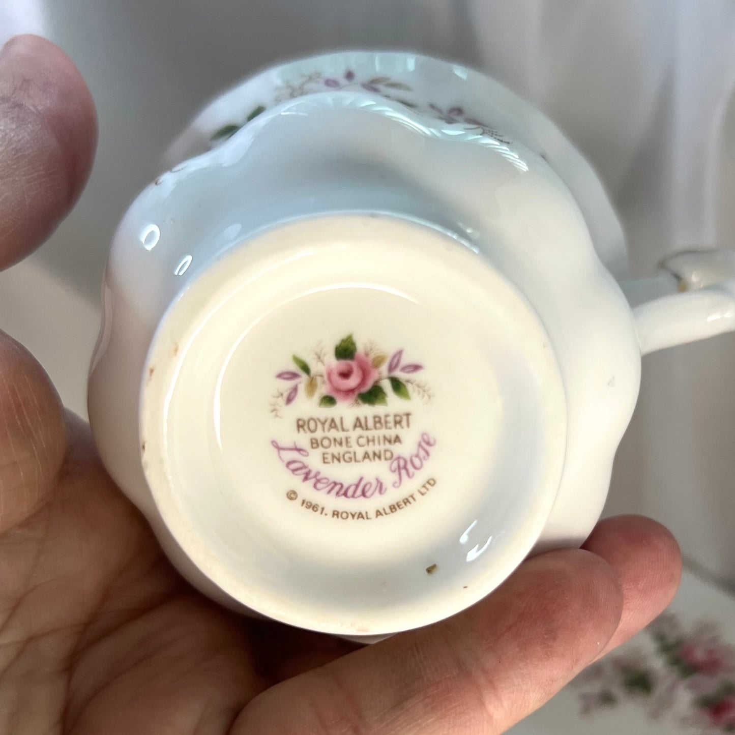 'Lavender Rose' Vintage Royal Albert Teacup & Saucer | Elegant Garden Inspired Bone China Teacup Set