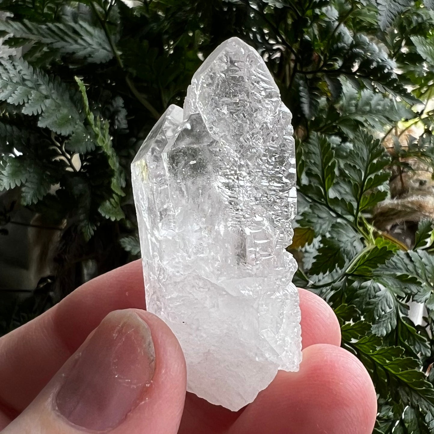 Natural heavily etched quartz cluster