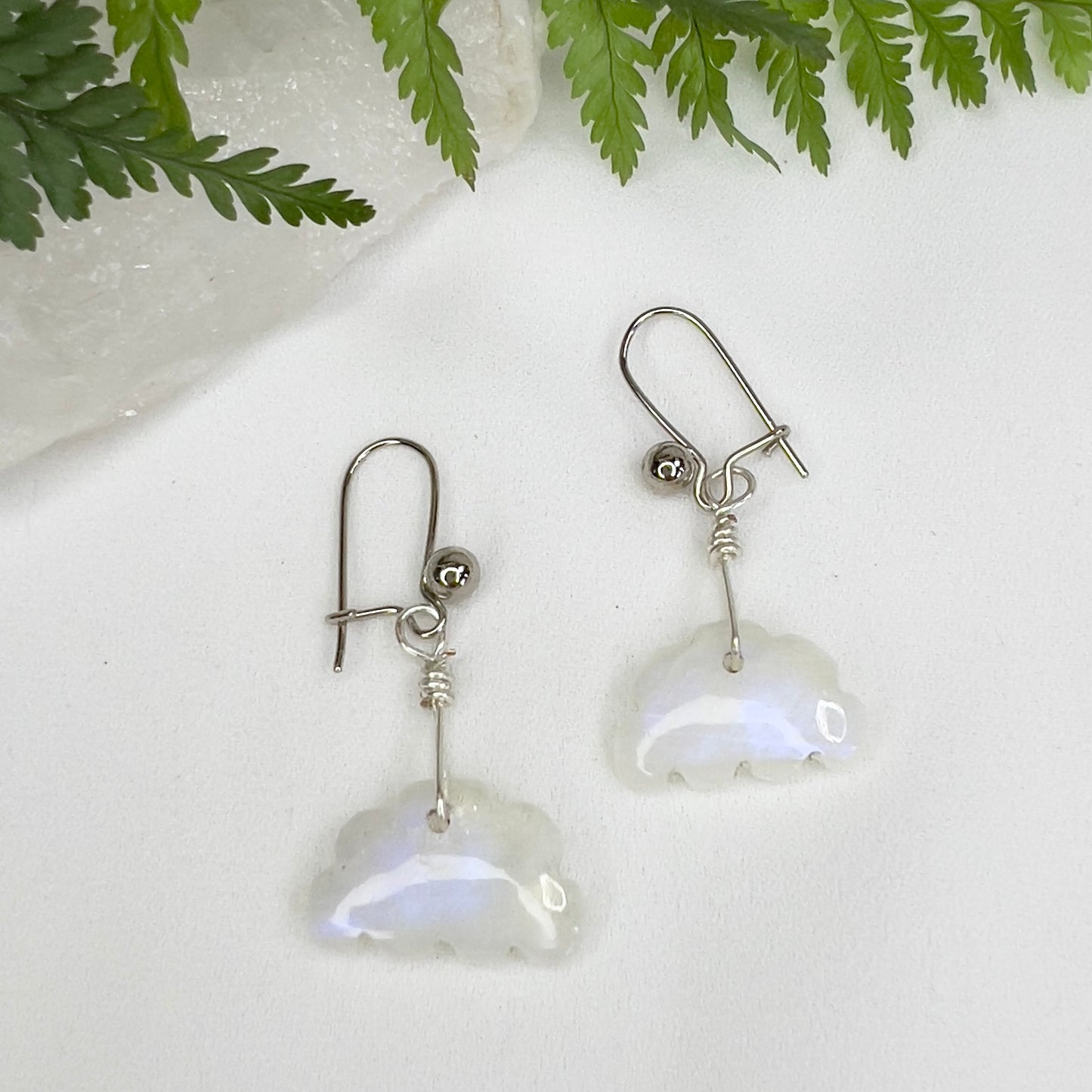 Moonstone Cloud Earrings: New Beginnings ∙ Spiritual Insight ∙ Feminine Energy