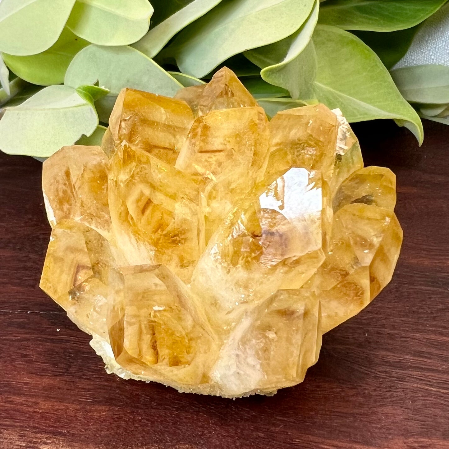 Citrine Phantom Synthetic Crystal Cluster - Lab grown Citrine Cluster specimen