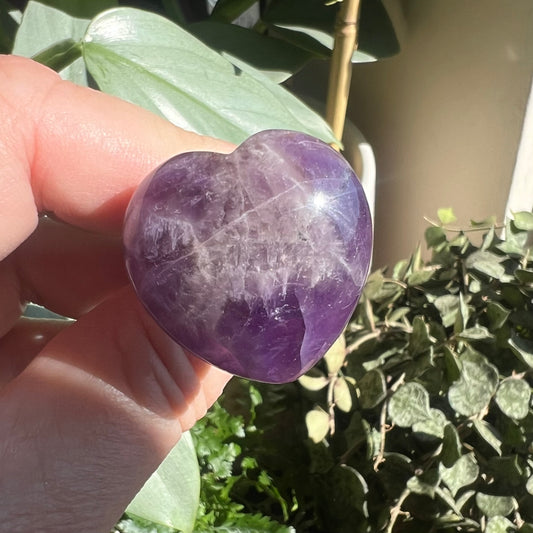 Amethyst Heart Crystal Car Air Vent Charm