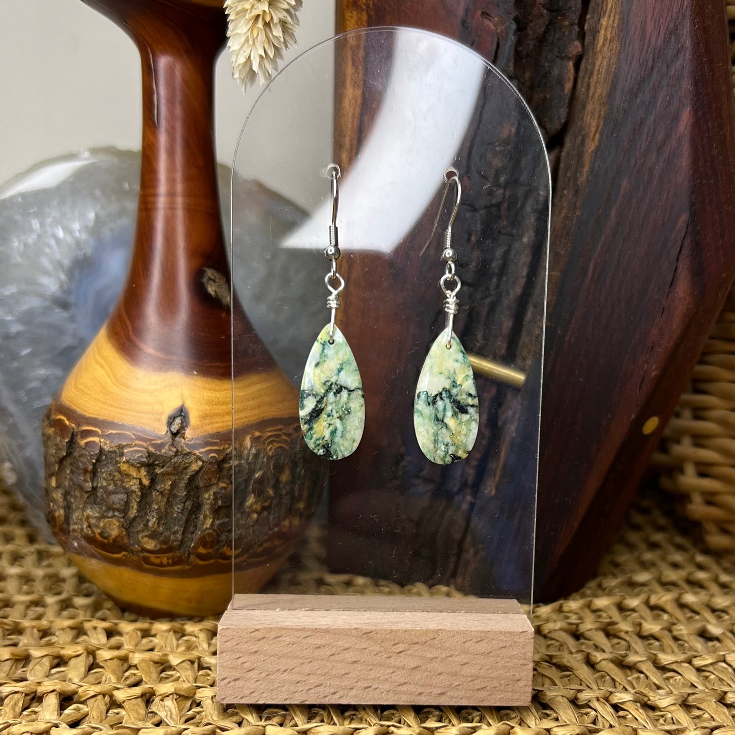 Mariposite Crystal Earrings: Emotional Resilience ∙ Self-discovery ∙ Patience
