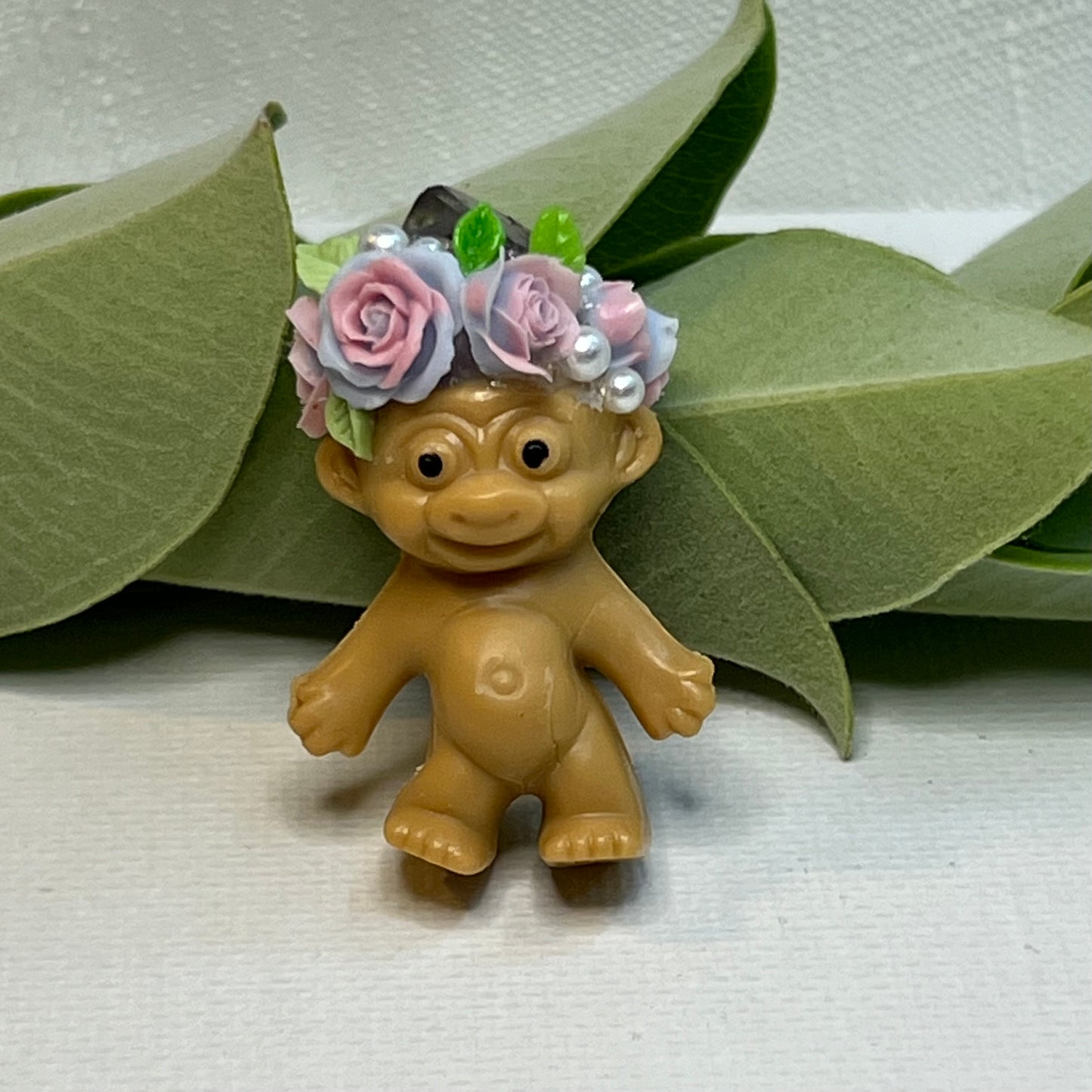 Amethyst Gnome Magnet with Flower Crown