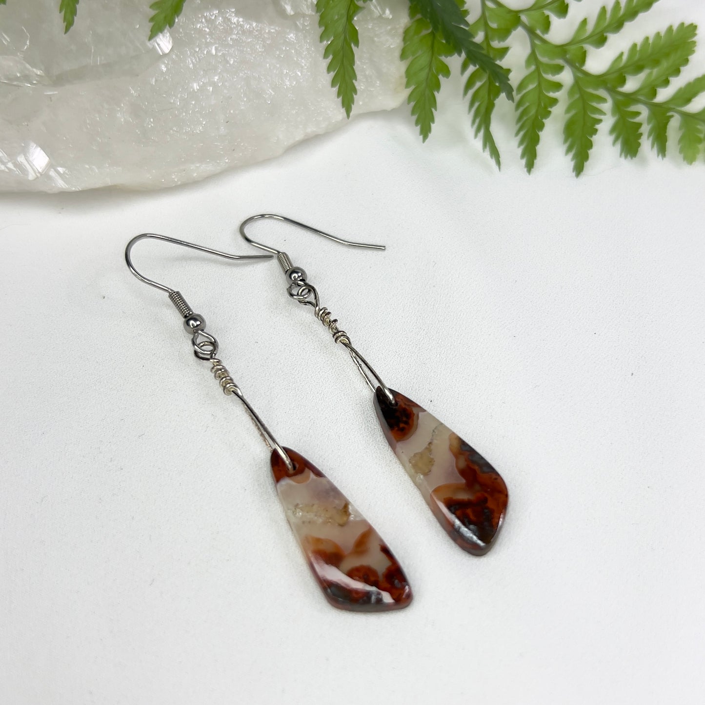 Moroccan Seam Agate Crystal Earrings: Confidence ∙ Resilience ∙ Transformation