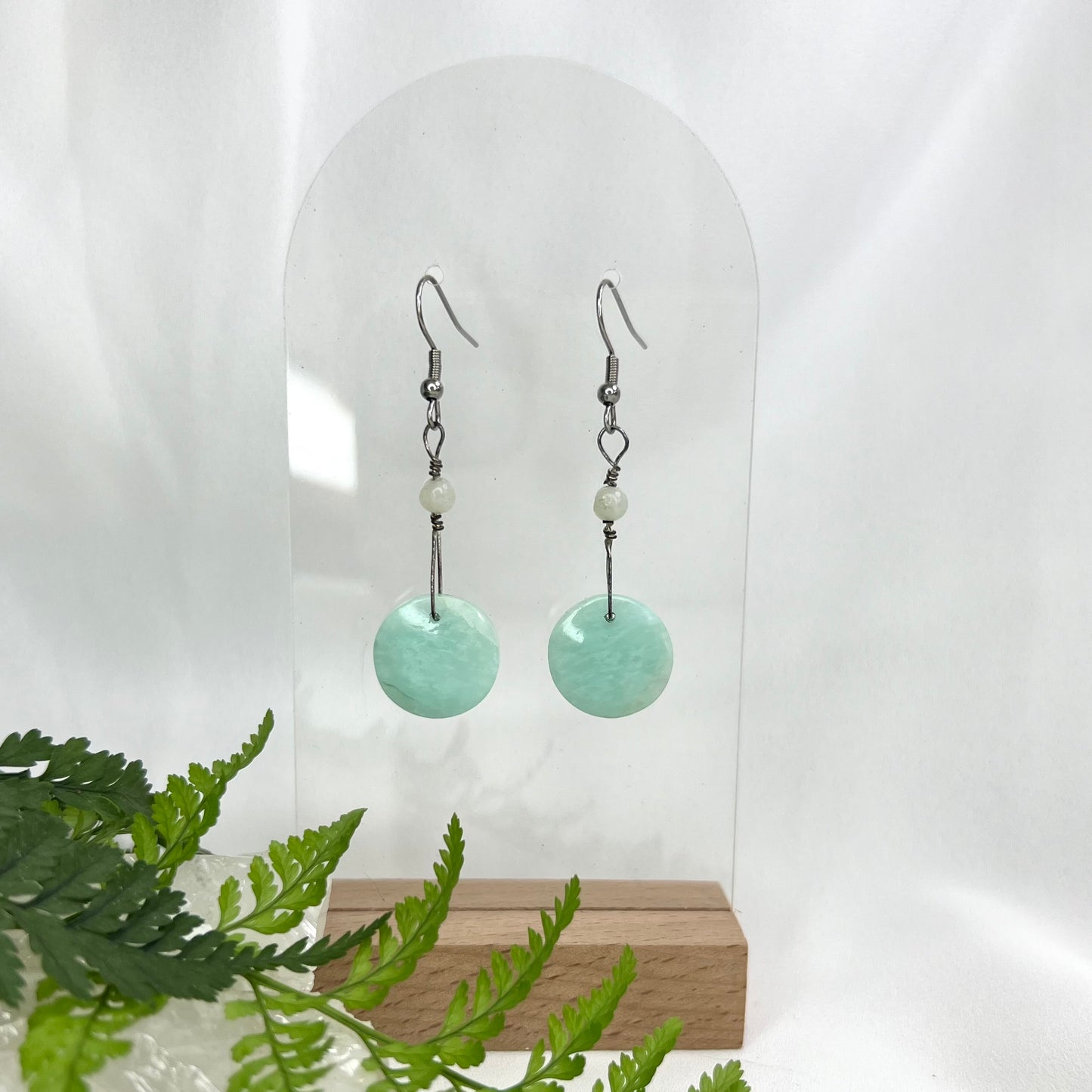 Amazonite Crystal Earrings: Inspiration ∙ Emotional Healing ∙ Self Expression