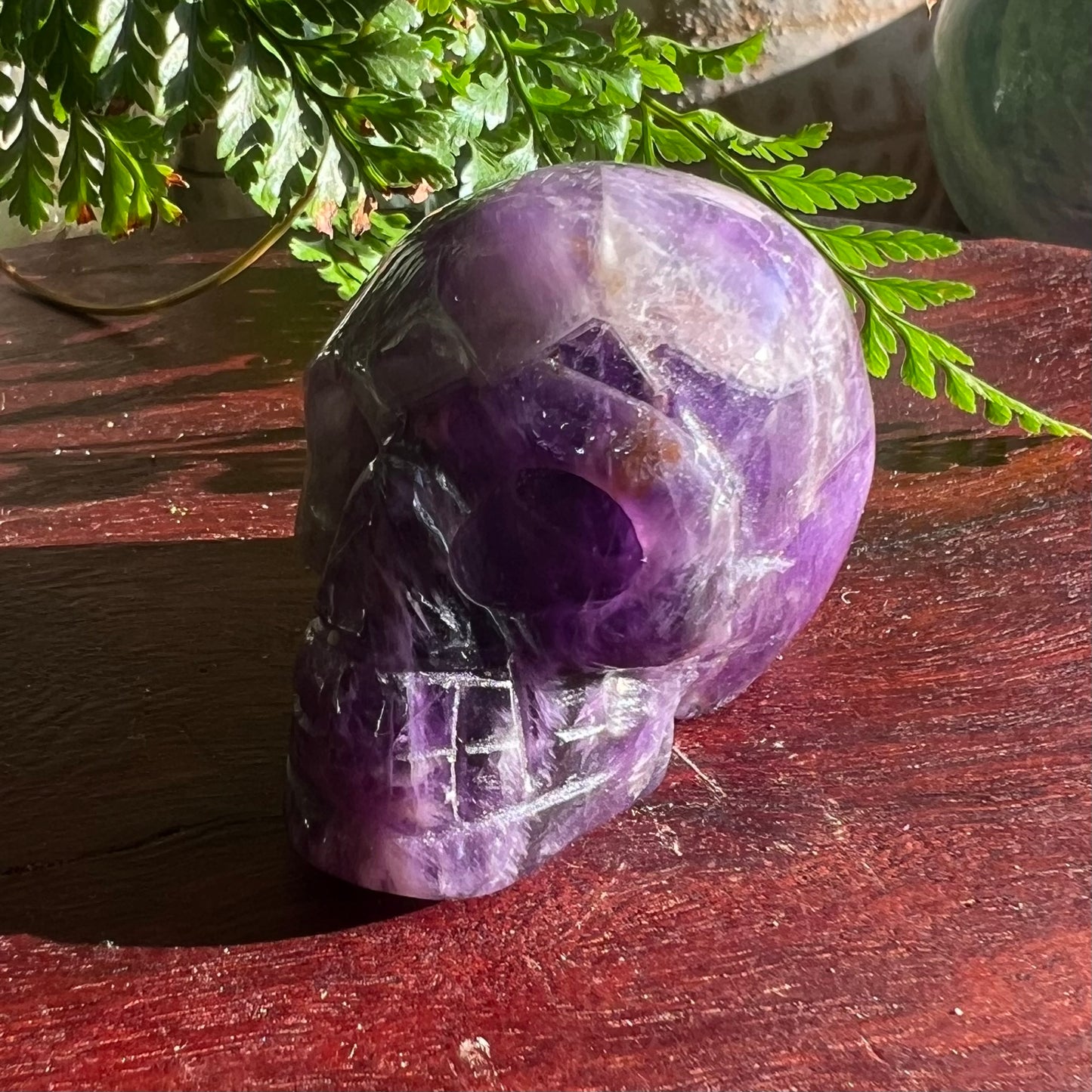 Skull Crystal Carving - Amethyst Quartz