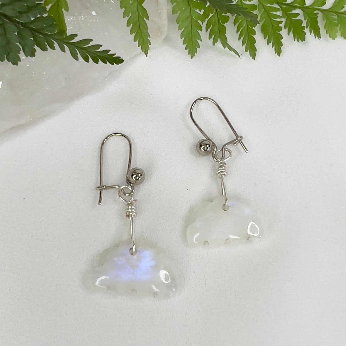 Moonstone Cloud Earrings: New Beginnings ∙ Spiritual Insight ∙ Feminine Energy
