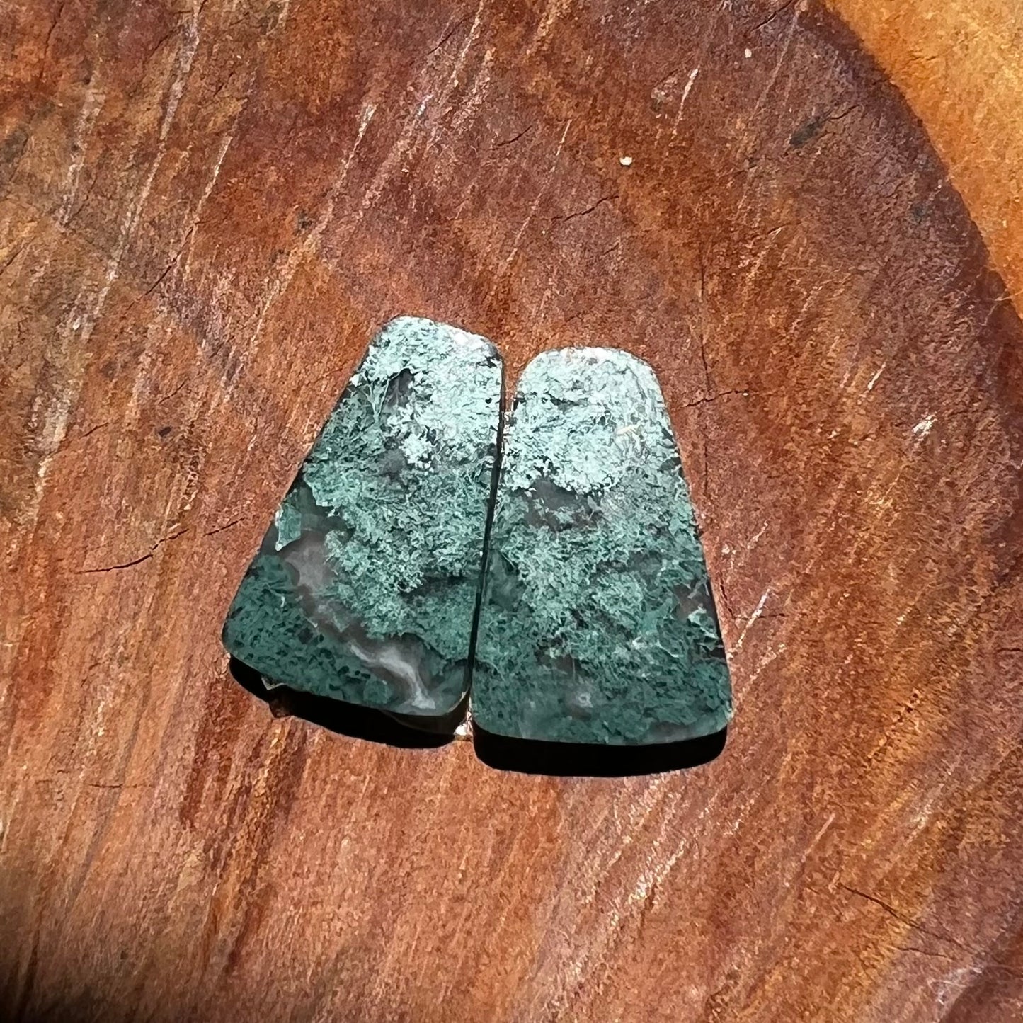 Moss Agate Flatback Cabochon | Pendant Cabochon