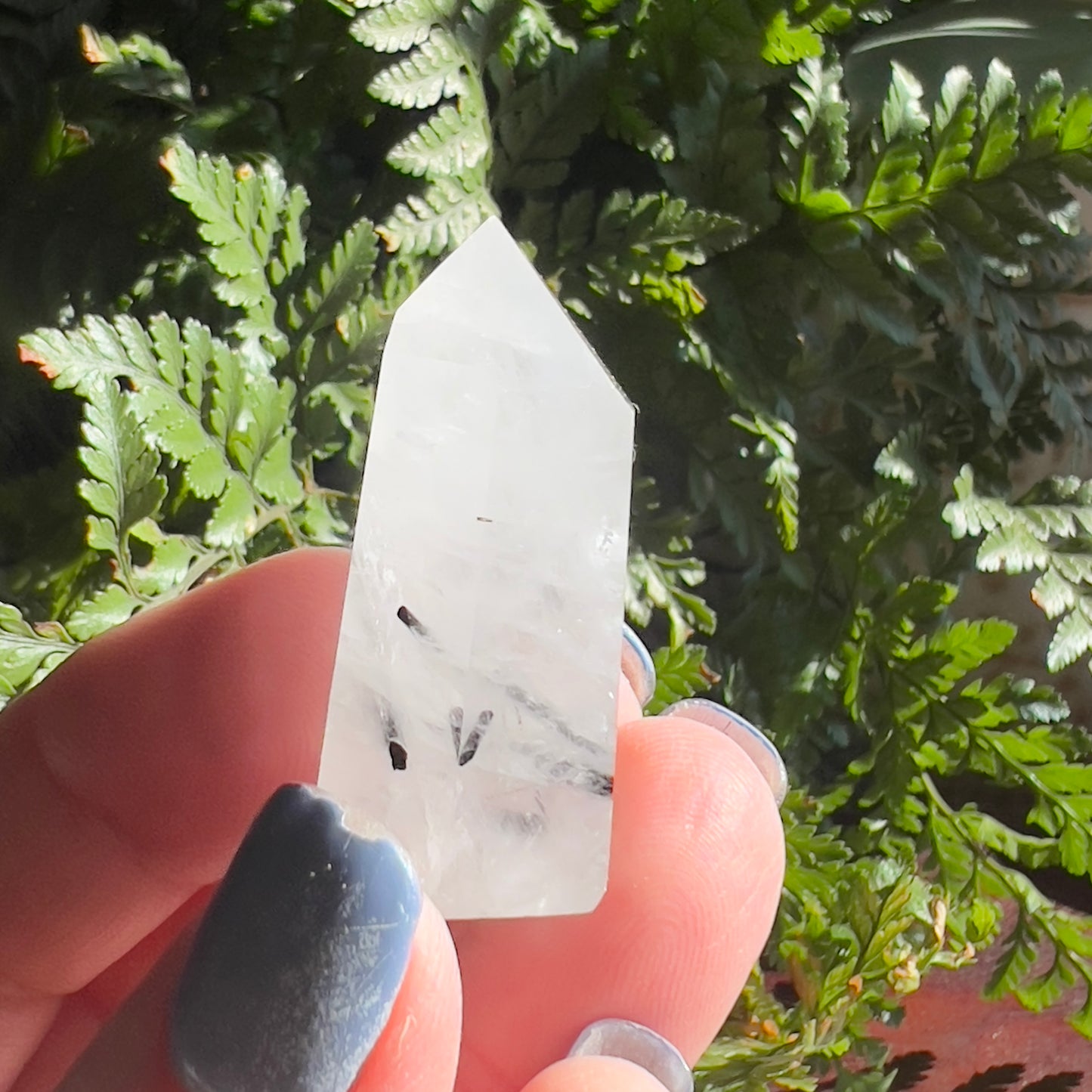 Tourmalinated Quartz Points (a)