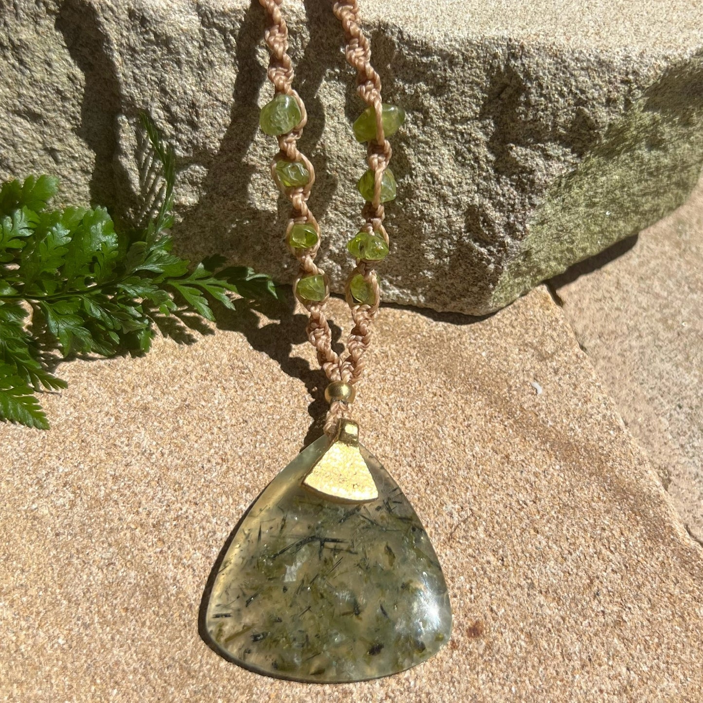 Prehnite and Peridot Necklace