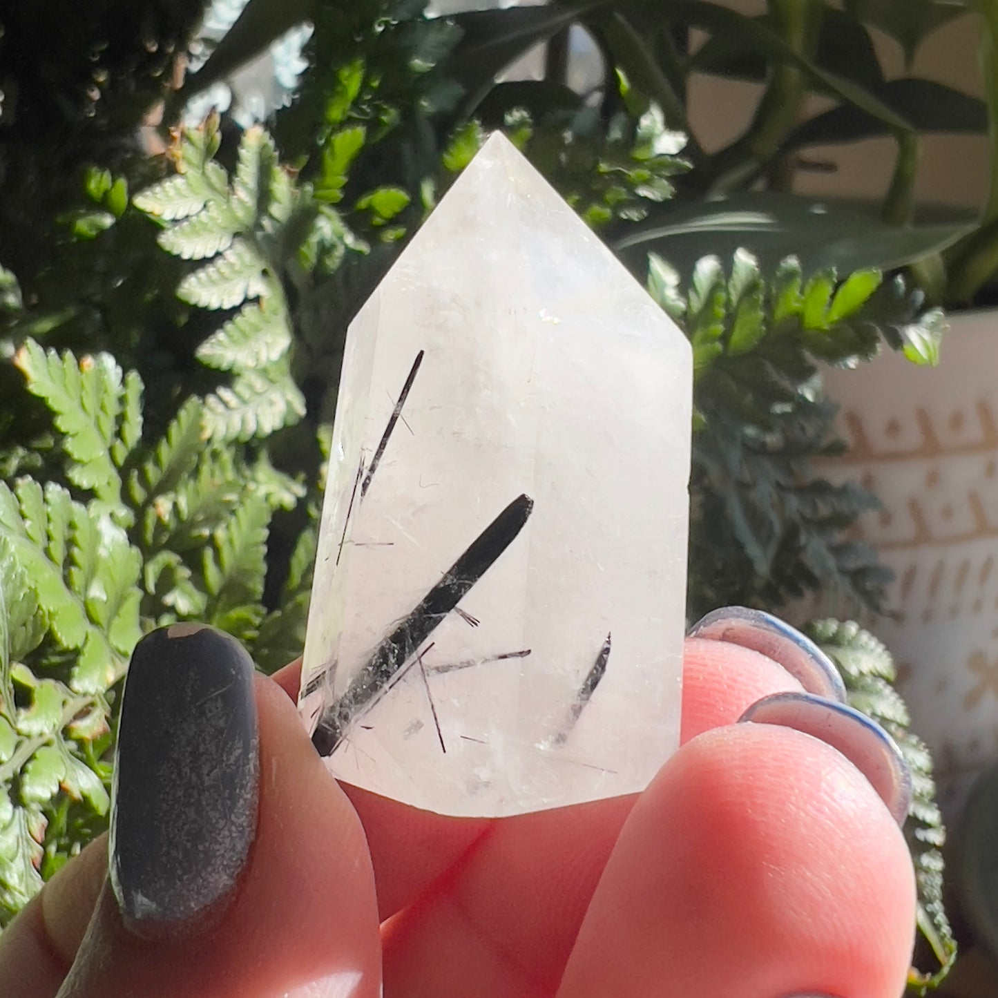 Tourmalinated Quartz Points (d)