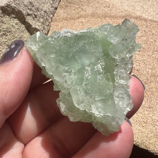 Green Octahedral Fluorite Specimen - Fujian, China