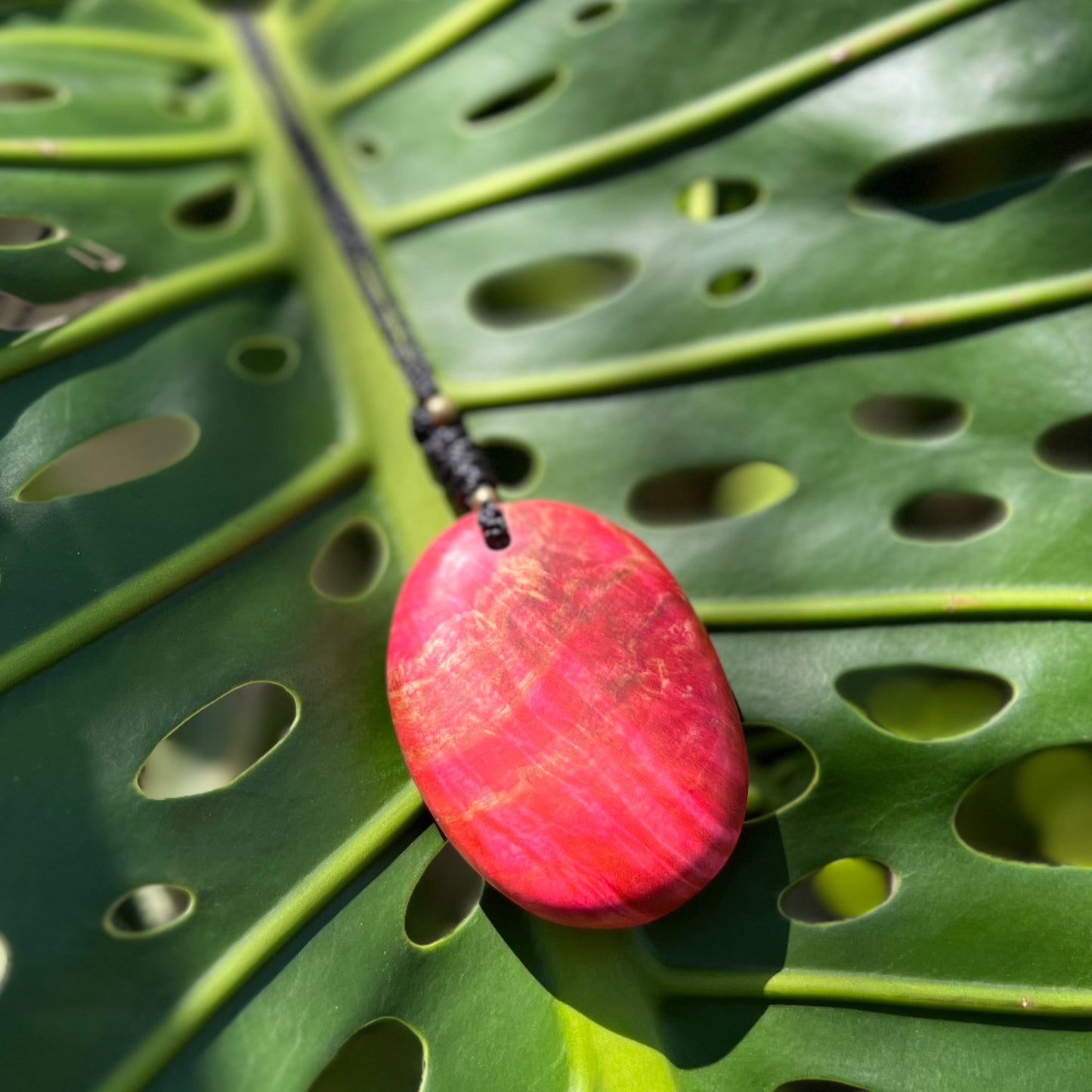 Dyed Elderwood Macrame Necklace - 'Spirit of Dryad' Talisman