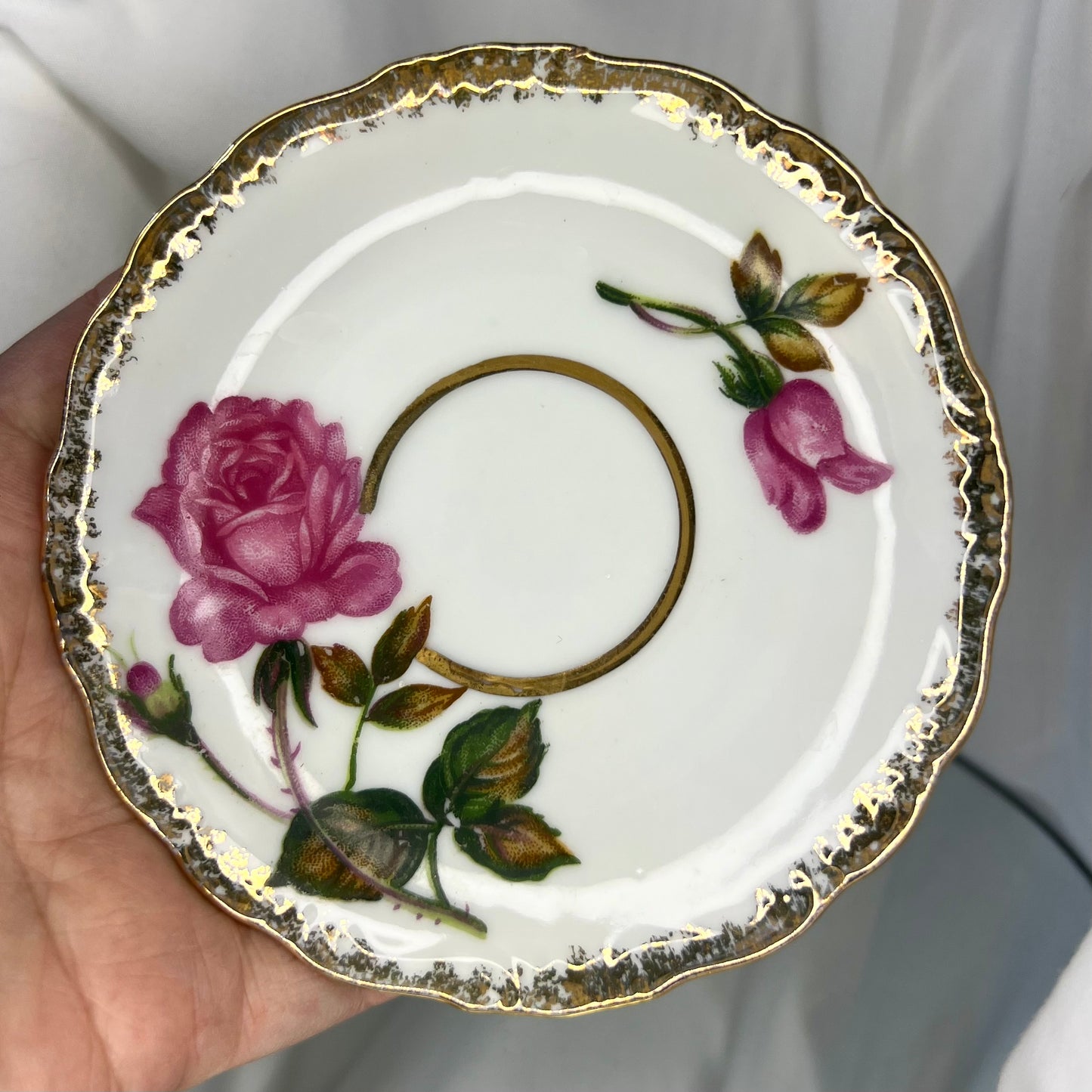 Vintage Demitasse Teacup & Saucer | Rose teacup | Delicate porcelain - Japan | A small Teapcup set perfect for little hands!