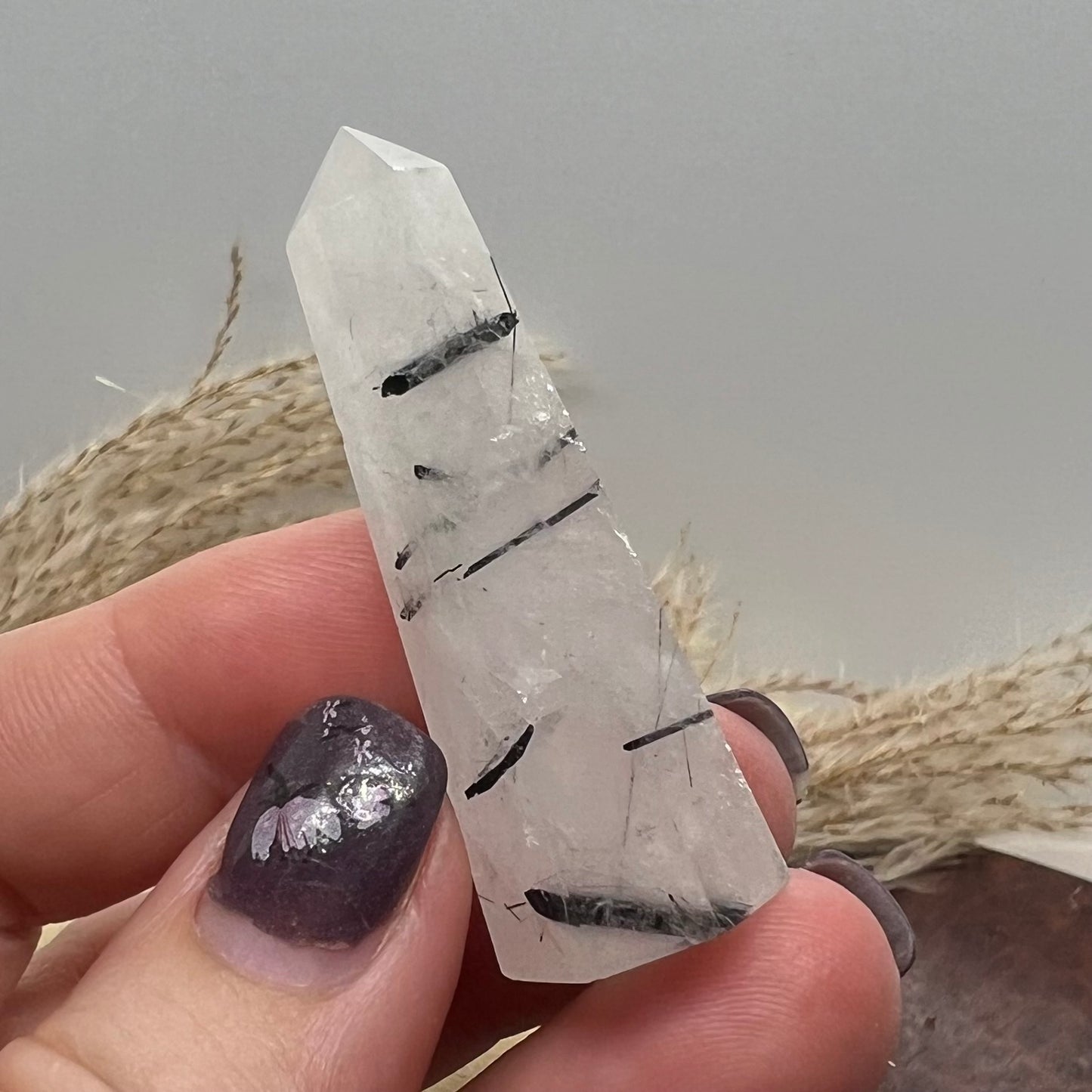 Tourmalinated Quartz Mini Tower (e)