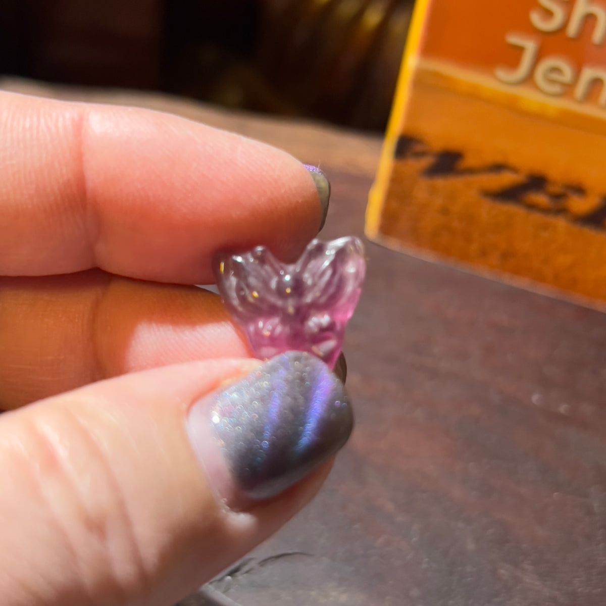 Mini Fluorite Carving: Butterfly