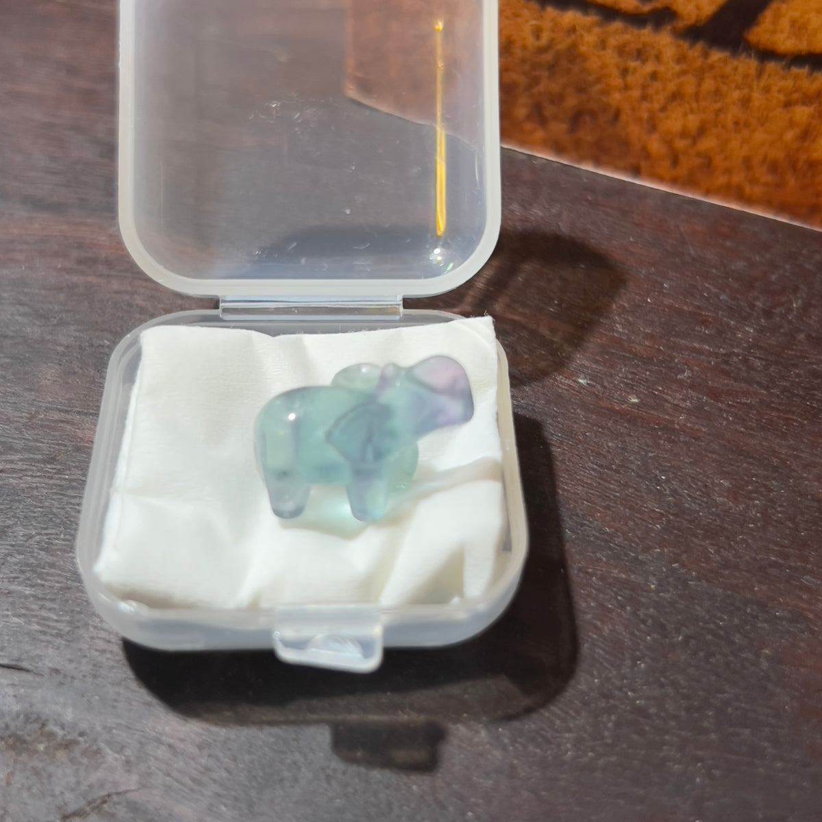 Mini Fluorite Carving: Elephant