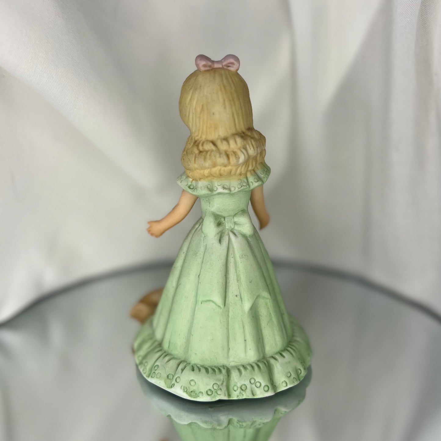 ‘Growing Up Birthday Girls' Porcelain Figurine | Vintage 7th Birthday Cake Topper | Blonde girl version | Enesco | 1984