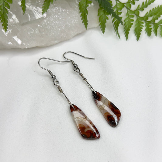 Moroccan Seam Agate Crystal Earrings: Confidence ∙ Resilience ∙ Transformation
