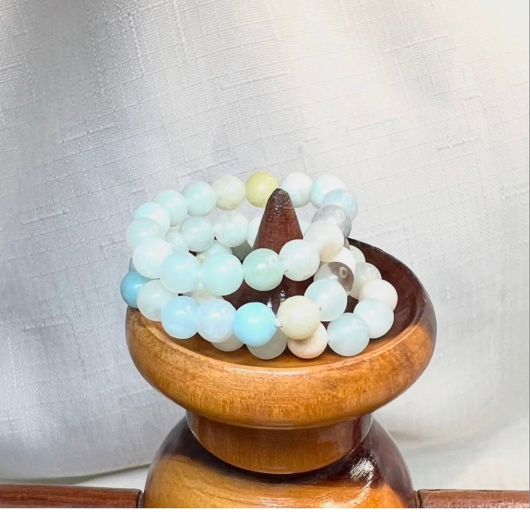Amazonite Beaded Stretch Ring