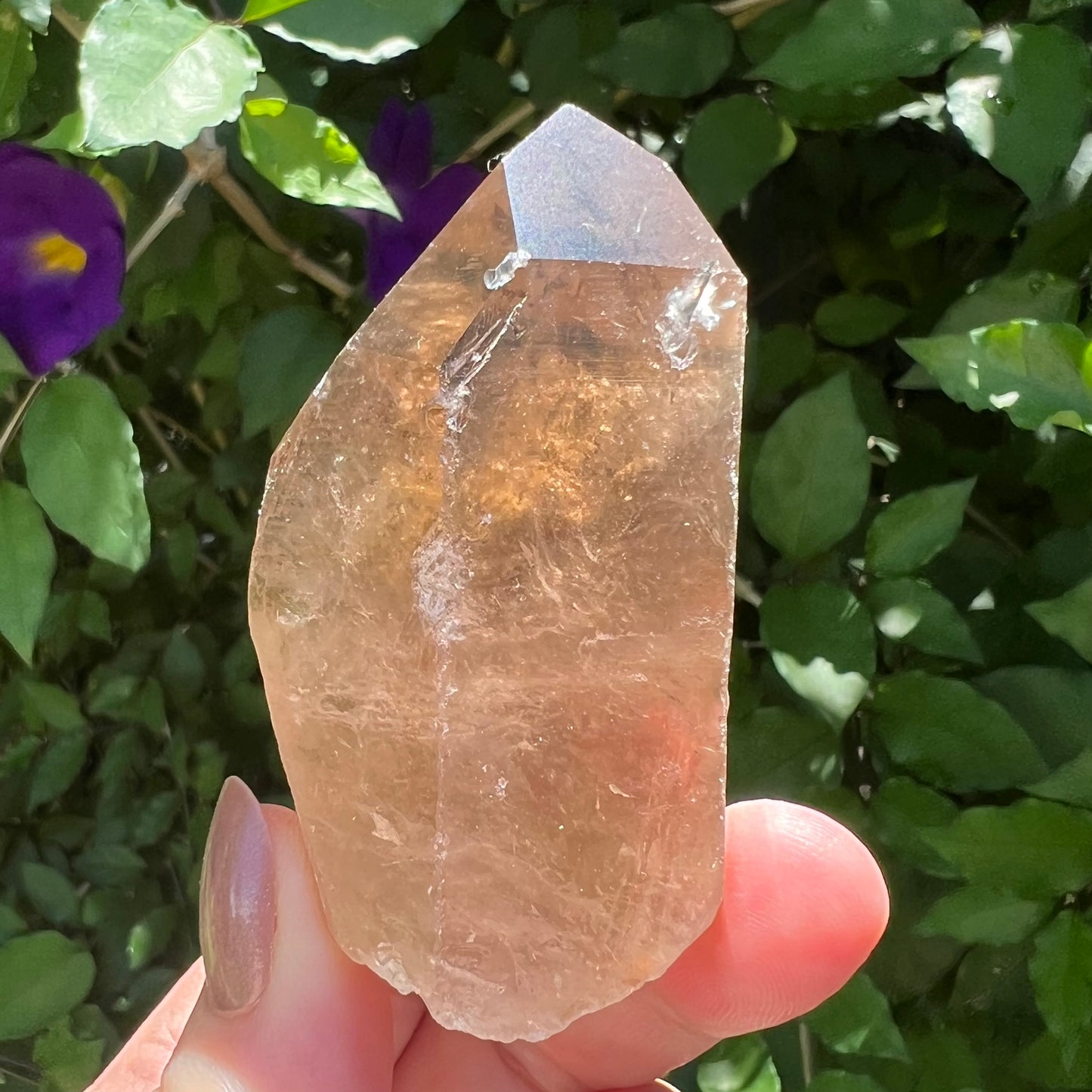 Smoky Quartz Point - Channeling Quartz with Rutile & Isis Window.