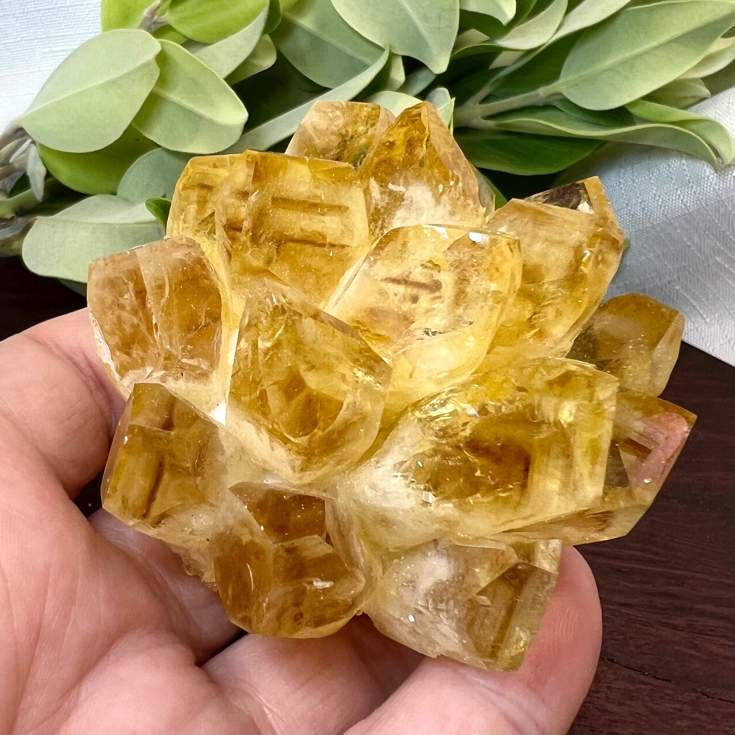 Citrine Phantom Synthetic Crystal Cluster - Lab grown Citrine Cluster specimen