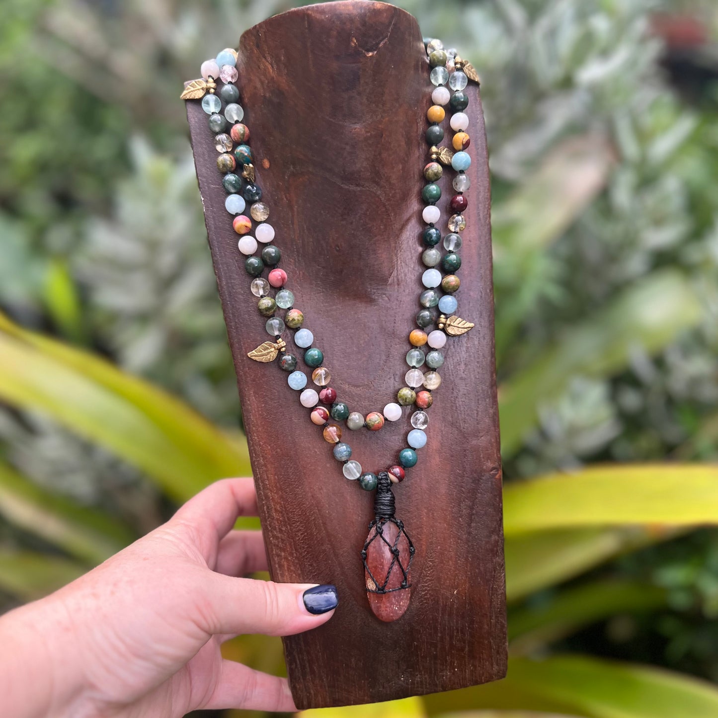 108 Bead Mala with Sunstone Guru: ‘Sunshine & Earthing’