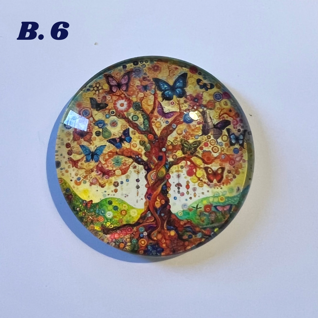 Mystical Magnets - 'B' Series - 4cm Diameter Glass bubble