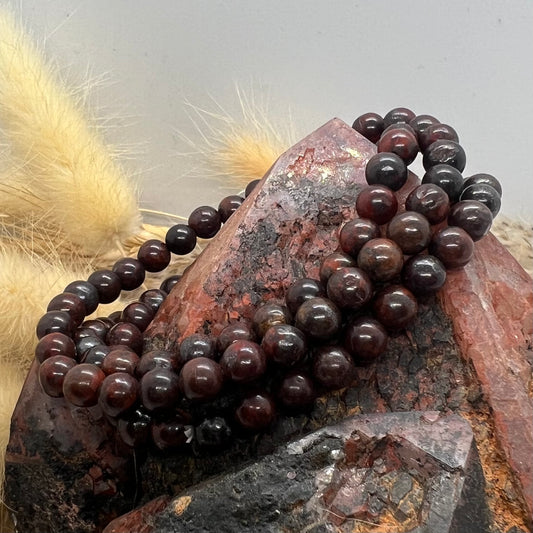 Brecciated Jasper Crystal Bracelet | 6mm beads