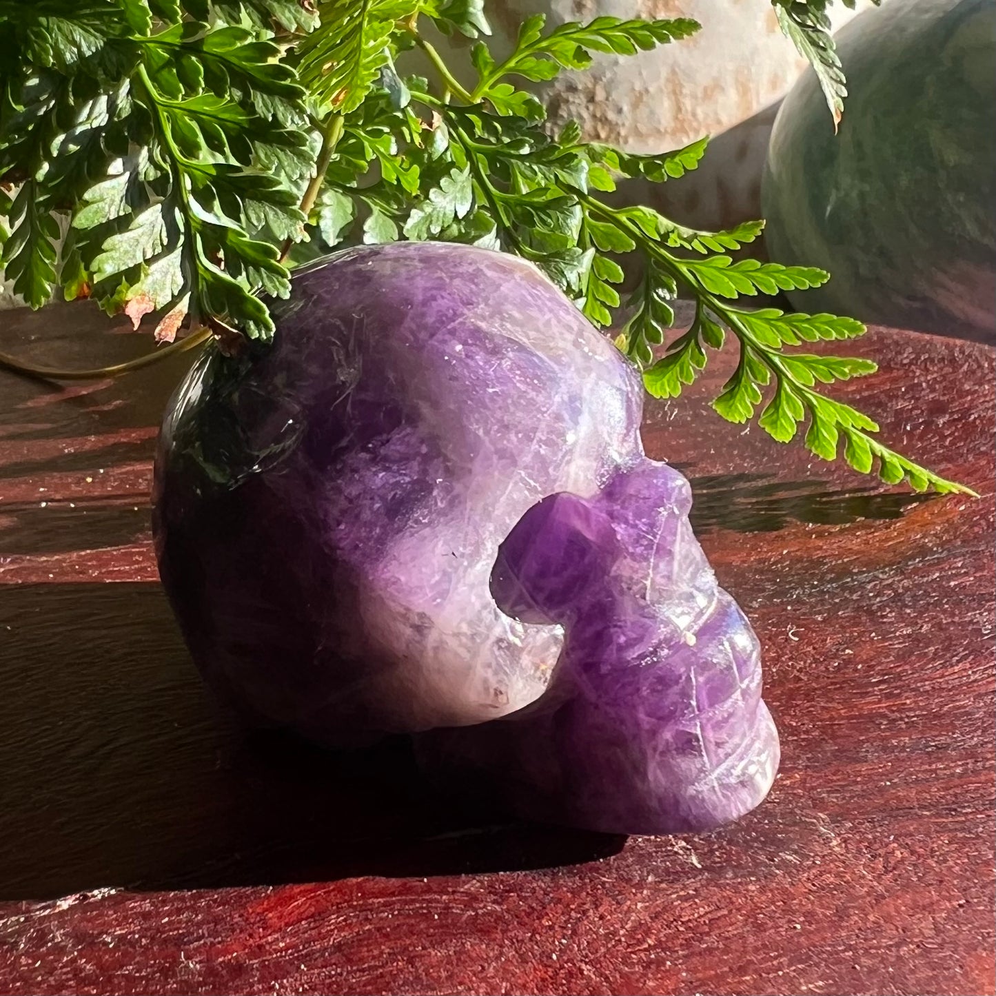 Skull Crystal Carving - Amethyst Quartz