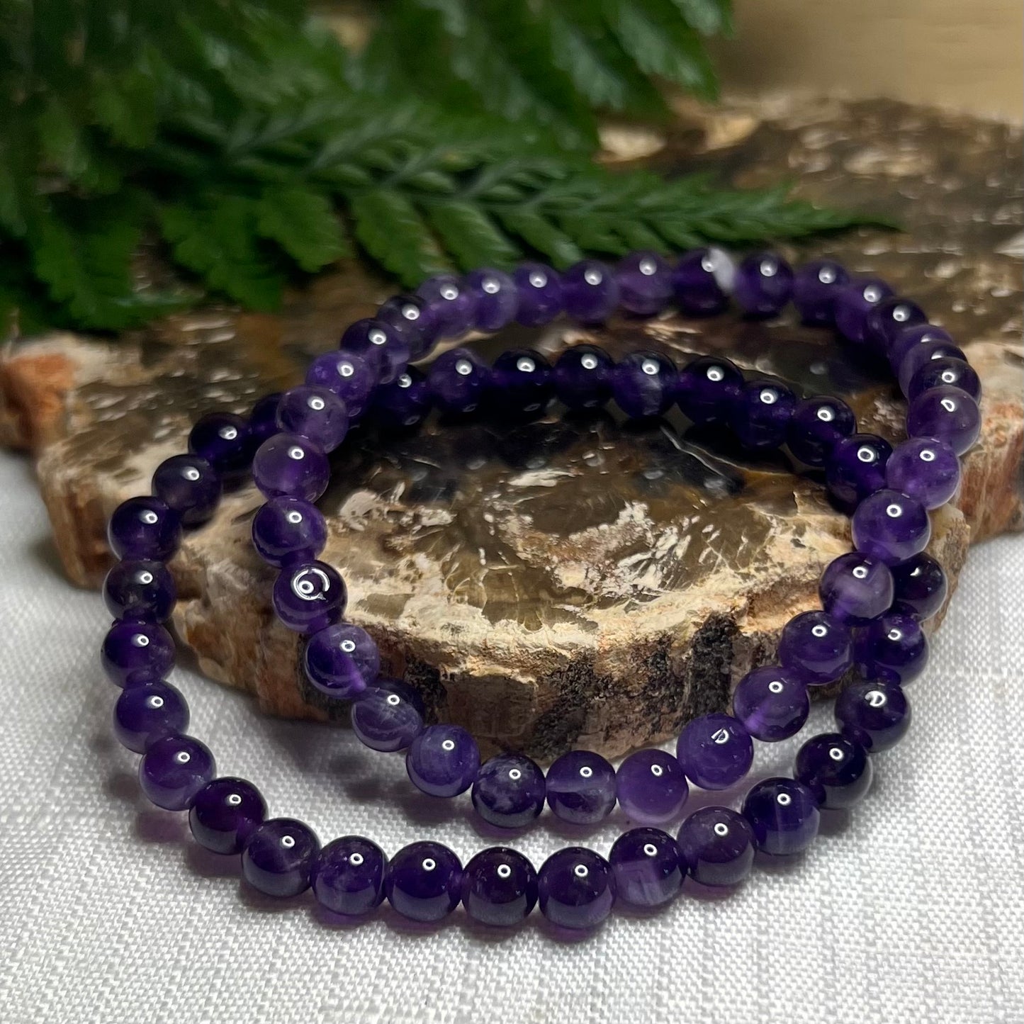 Amethyst Stretch Bracelets | 6mm and 8mm