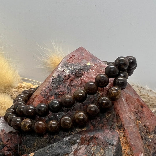 Bronzite Crystal Bracelet | 6mm beads