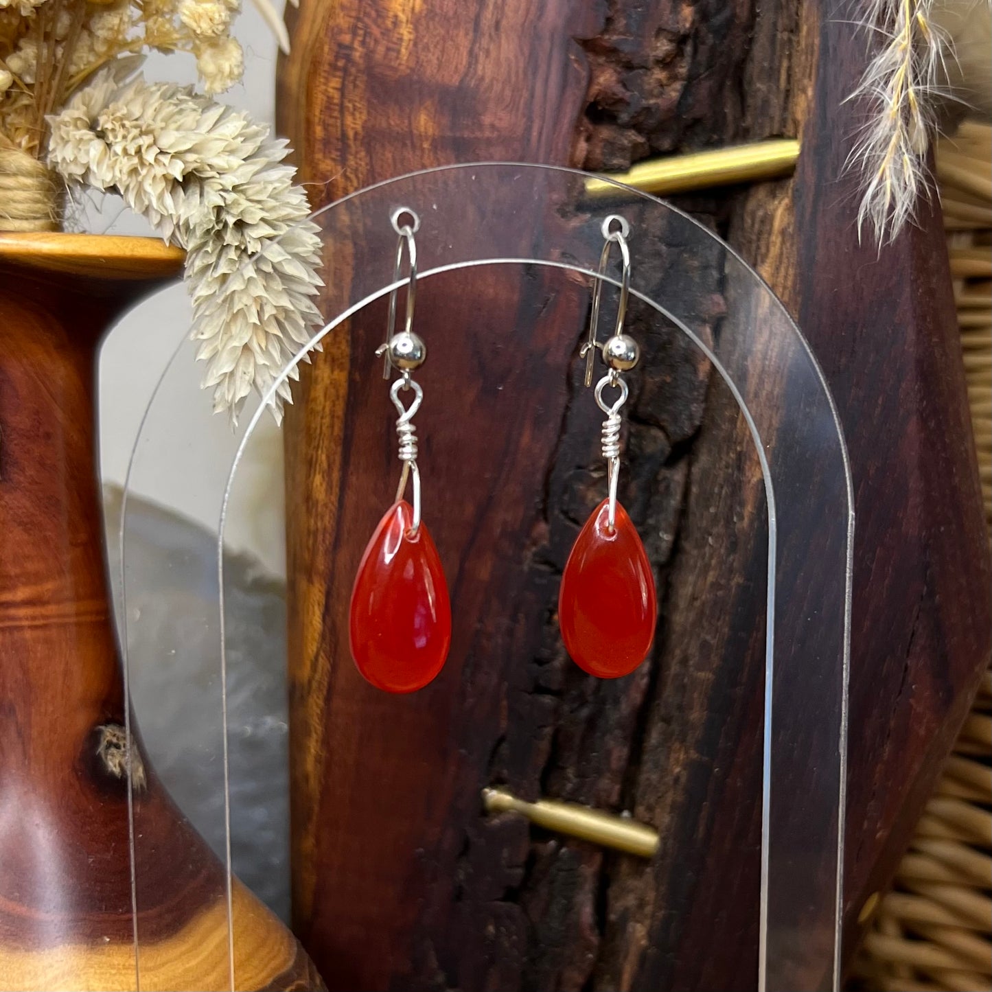 Carnelian Crystal Earrings: Creativity ∙ Sparks Initiative ∙ Confidence