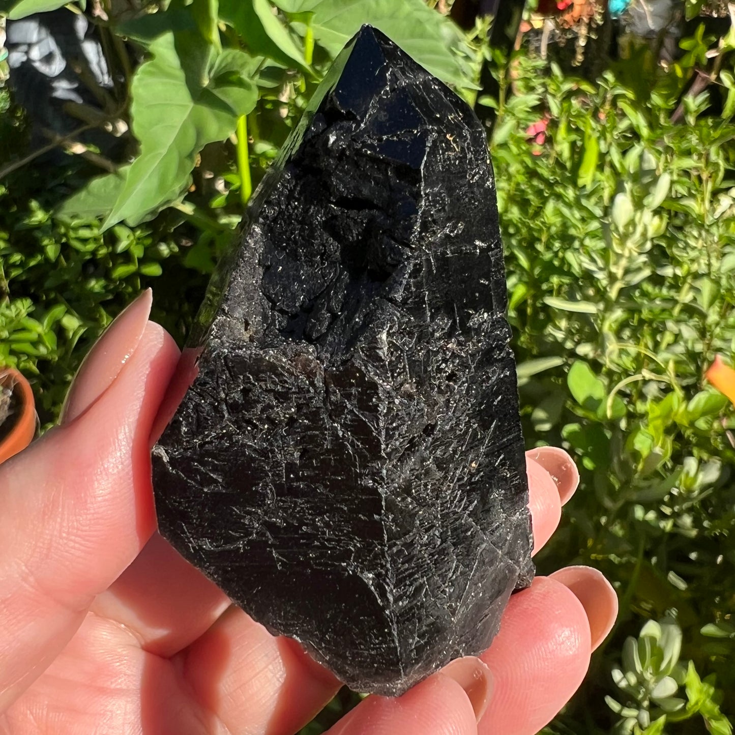 Black Smoky Quartz | China | Self-Healed Morion Quartz