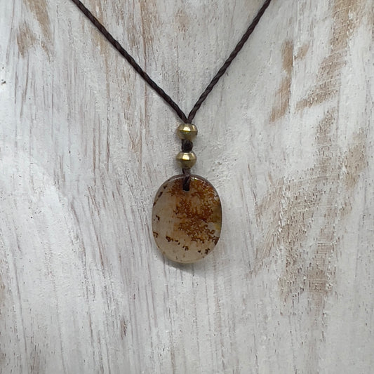 Dendritic Scenic Agate Crystal Layer Necklace (4)