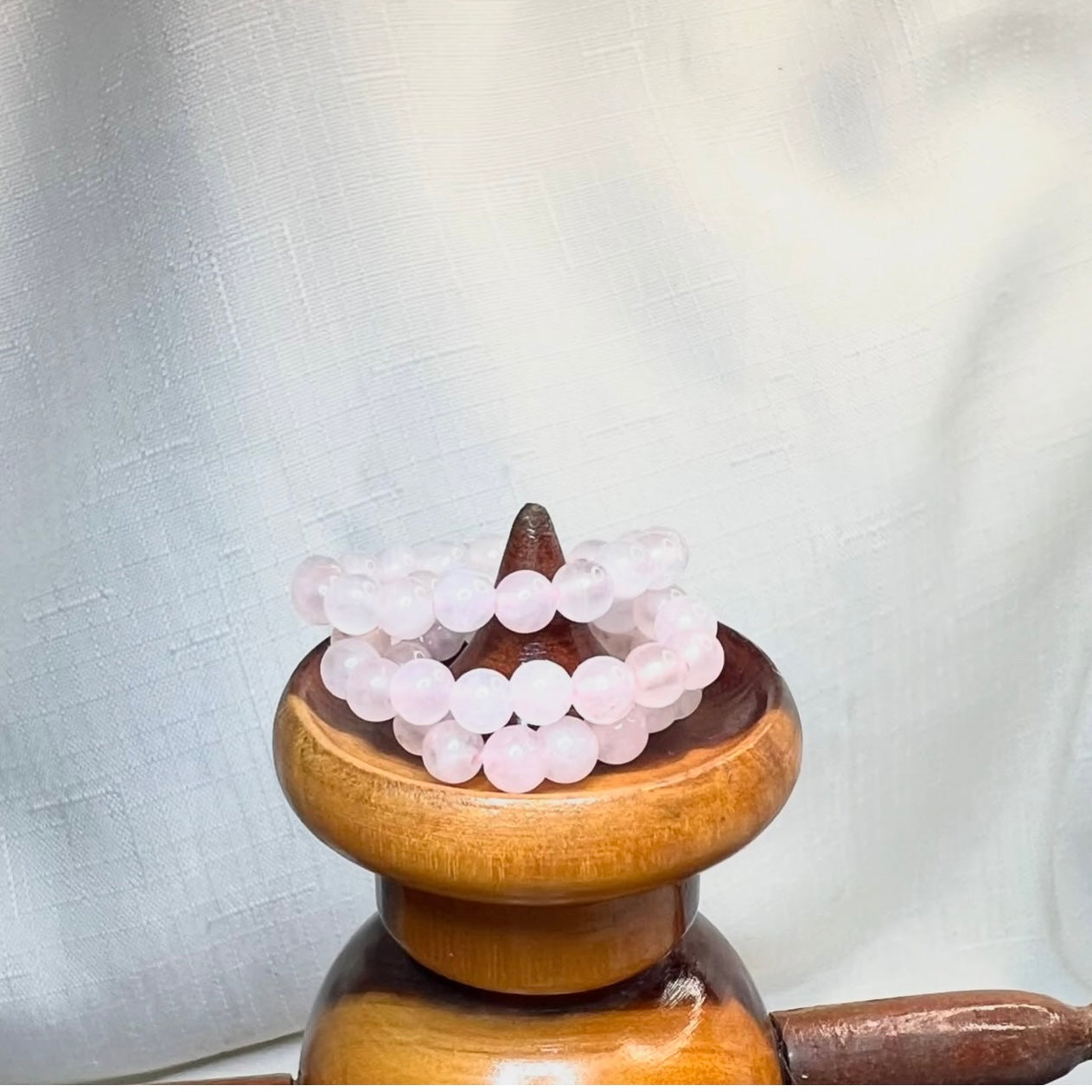 Rose Quartz Beaded Stretch Ring: Self-Love | Compassion | Inner Healing