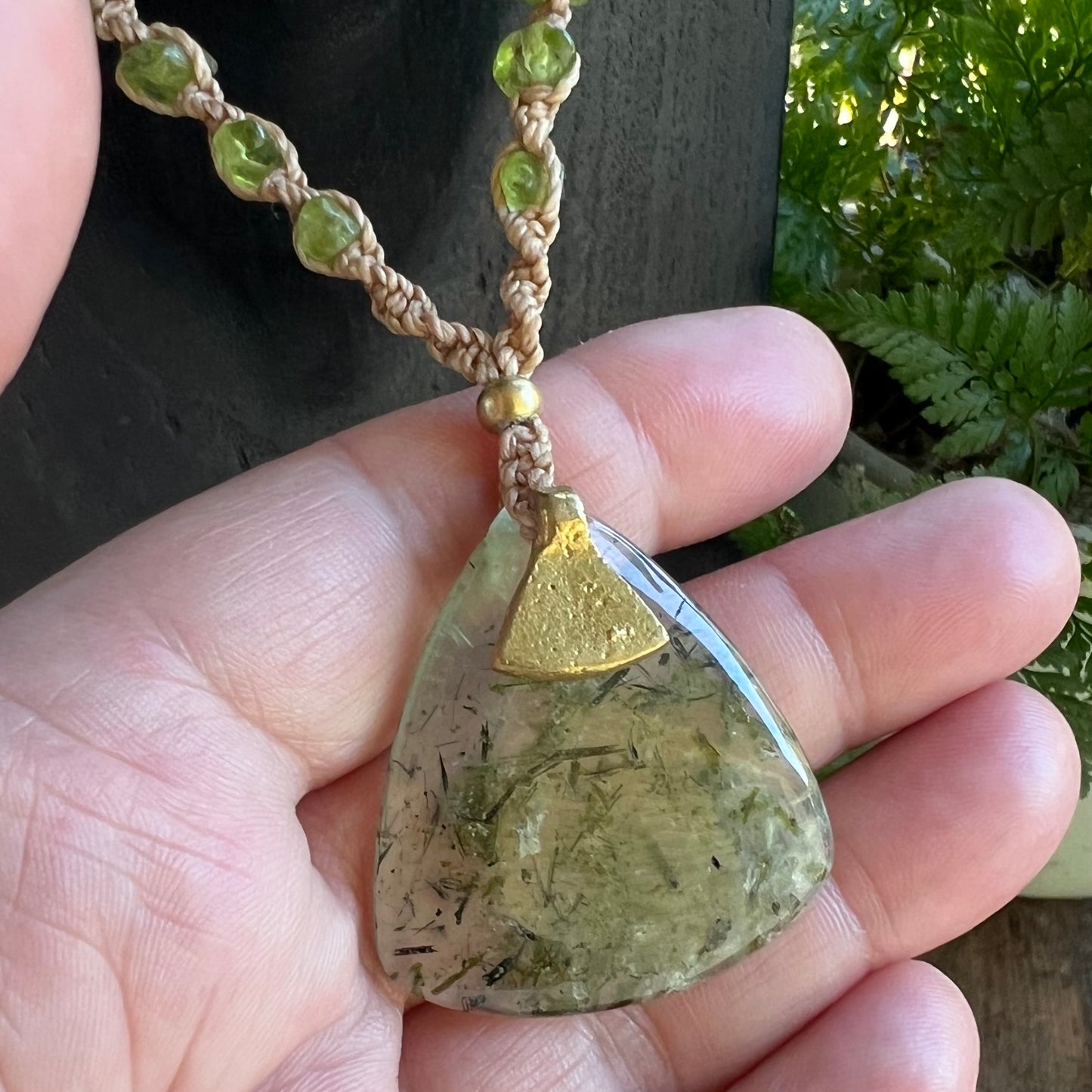 Prehnite and Peridot Necklace