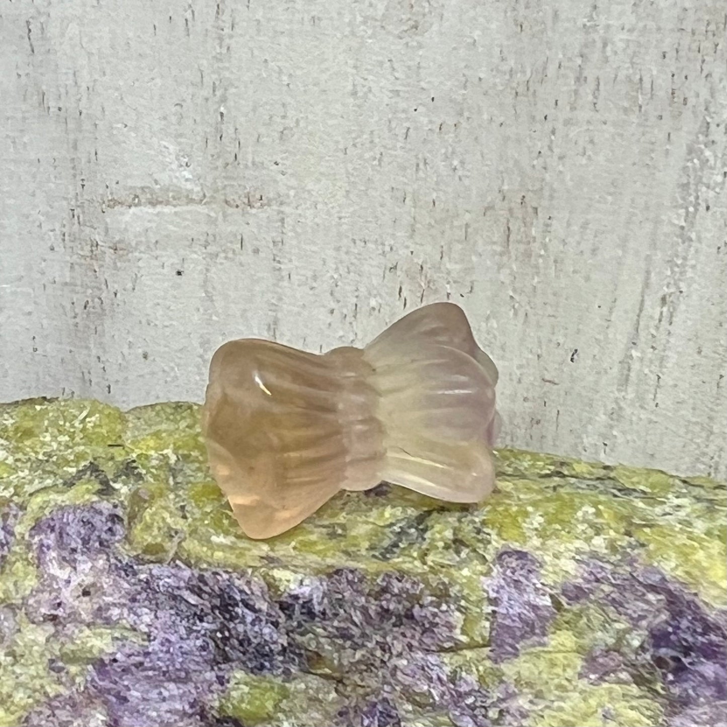 Mini Fluorite Carving: Prosperity Wheat Bundle