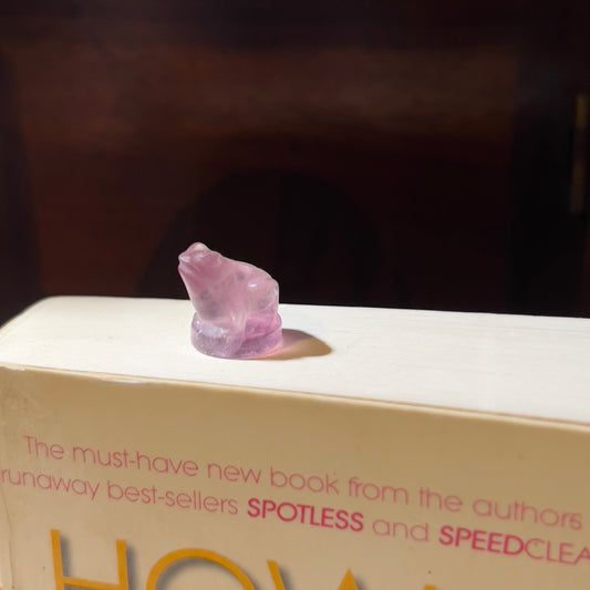 Mini Fluorite Carving: Purple Frog