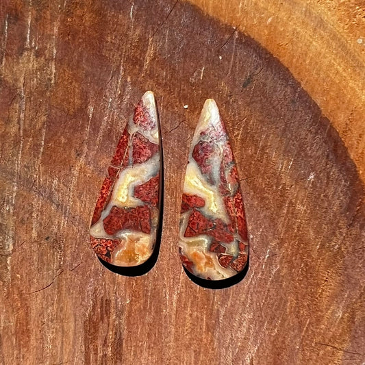 Noreen Jasper Flatback Earring Cabochon Pair | Pendant Cabochons