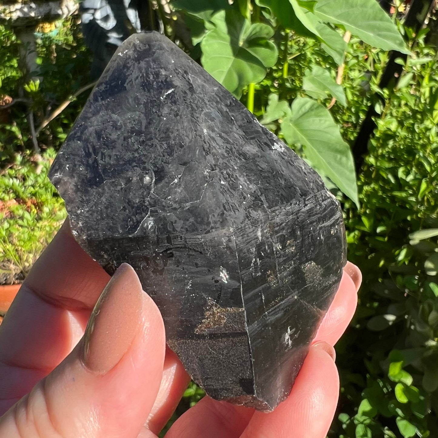Morion Smoky Quartz Point | China | Large Black Quartz portion