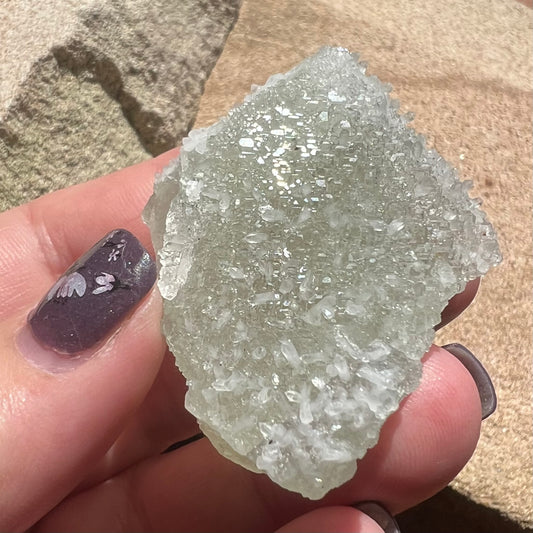 Octahedral Fluorite Specimen blanketed in Quartz Druzy