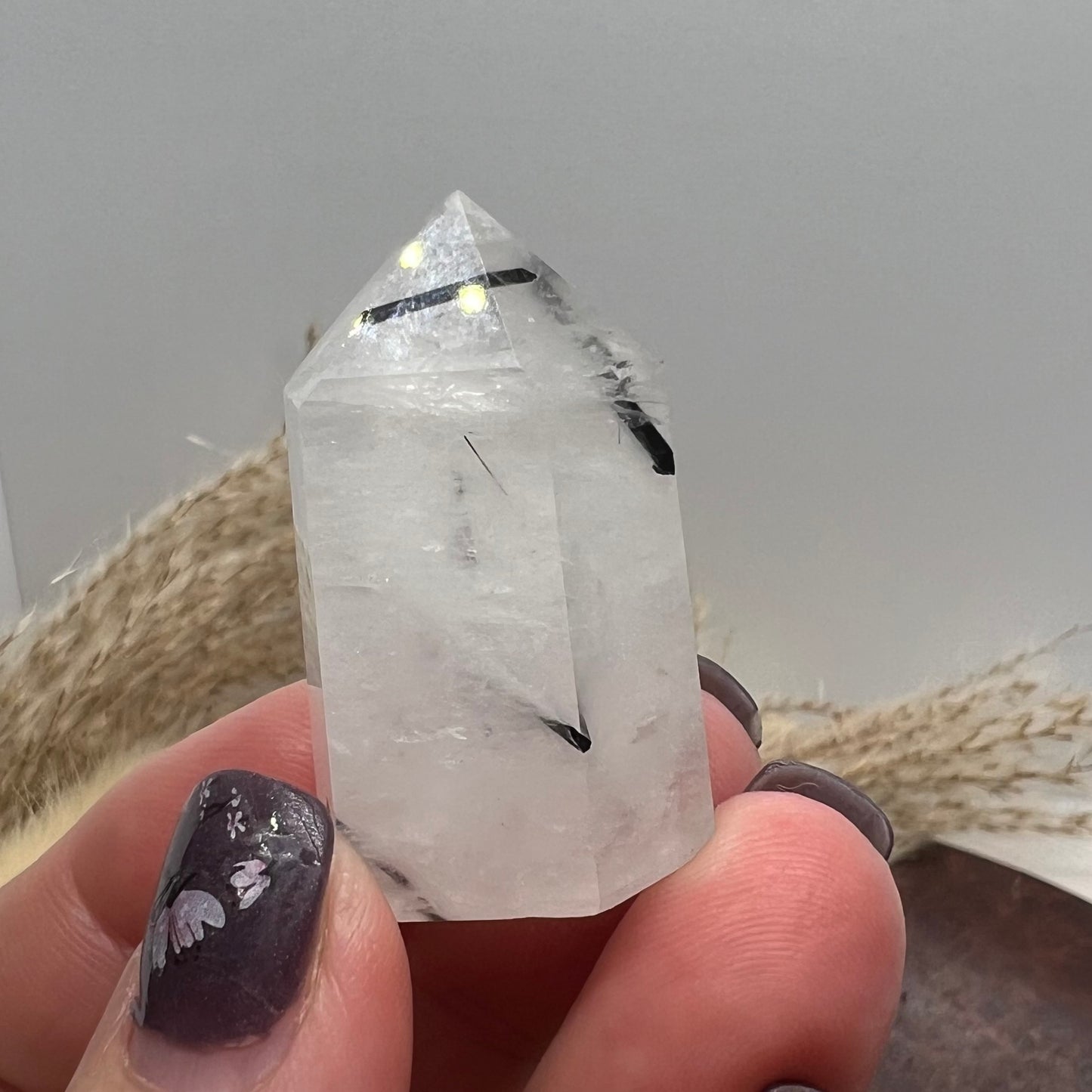 Tourmalinated Quartz Mini Tower (d)